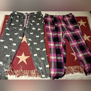 Women's Gray and Pink Bear Pajama Set